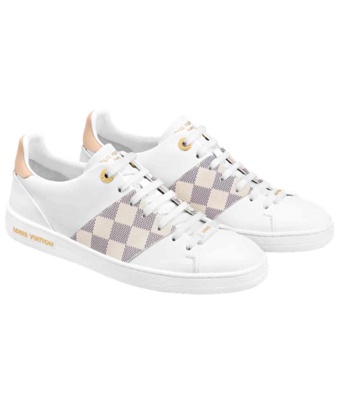 LOUIS VUITTON Белые кожаные кроссовки, фото 3