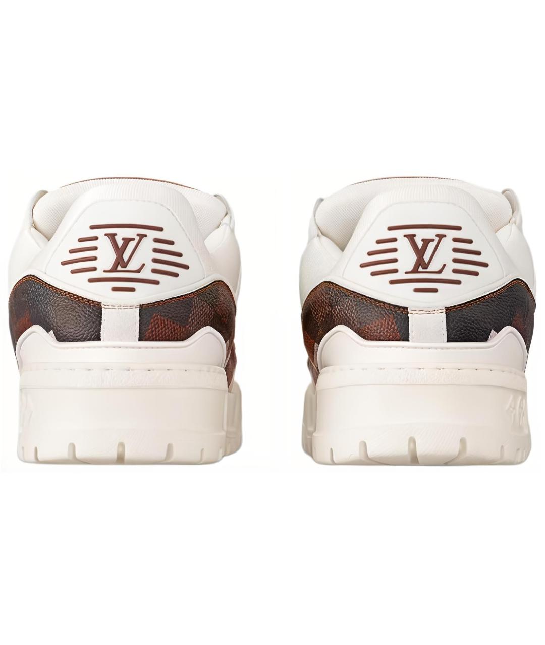 LOUIS VUITTON Коричневые кожаные кроссовки, фото 4