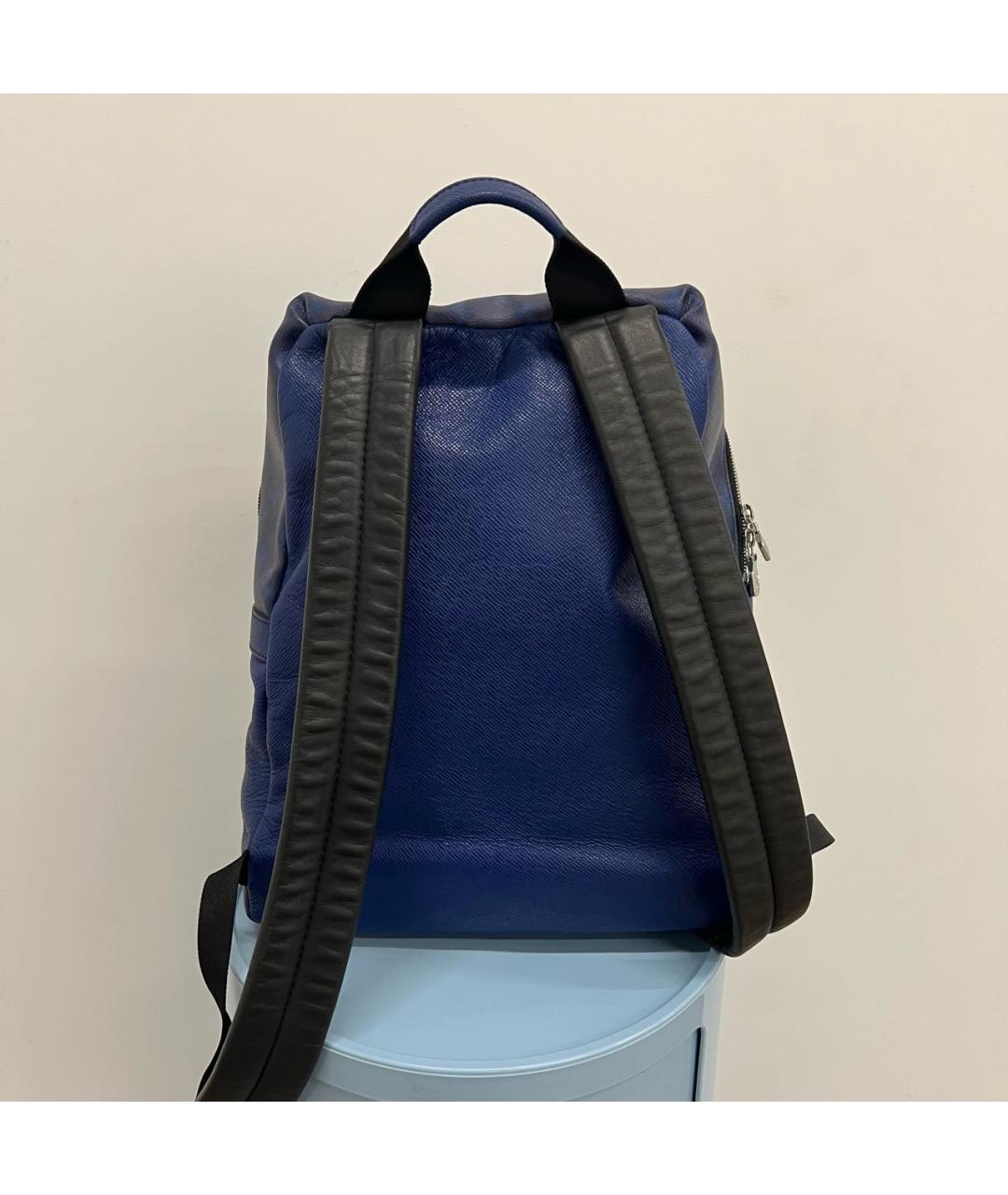 LOUIS VUITTON Темно-синий кожаный рюкзак, фото 2