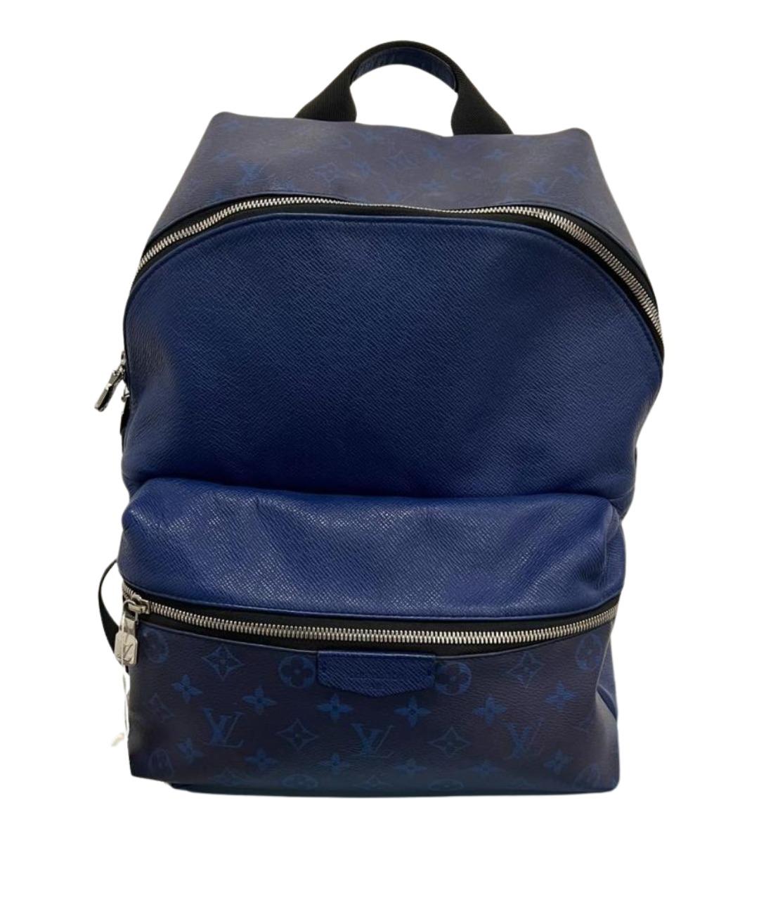 LOUIS VUITTON Темно-синий кожаный рюкзак, фото 1