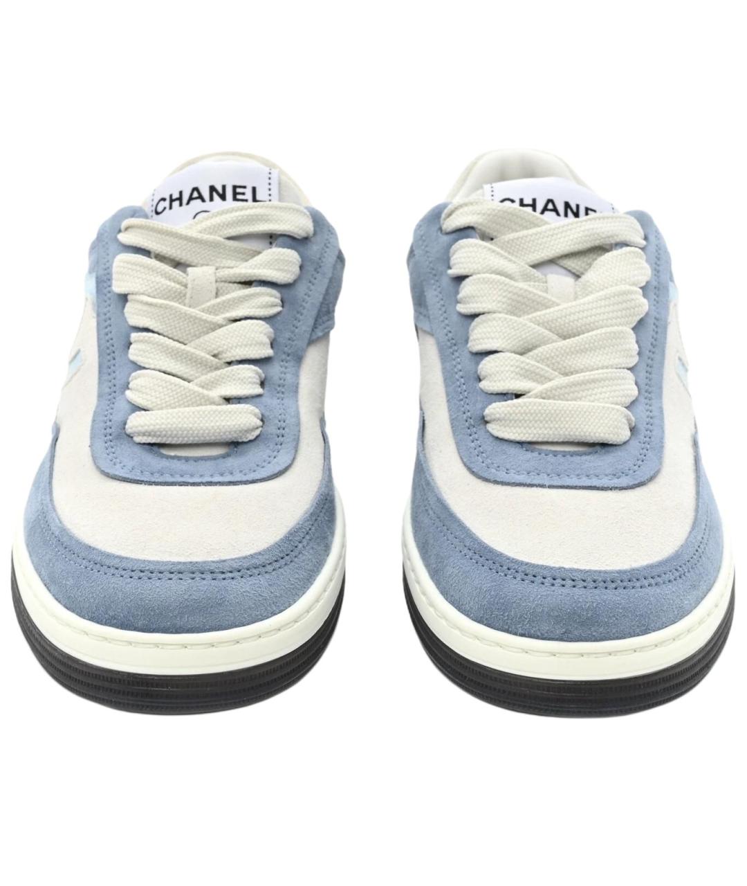 CHANEL Синие низкие кроссовки / кеды, фото 5