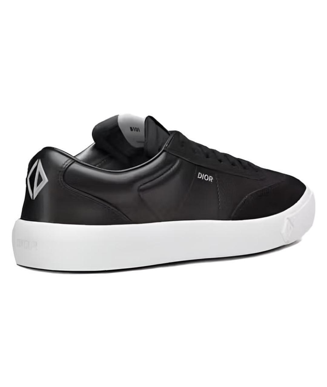 CHRISTIAN DIOR Черные кожаные низкие кроссовки / кеды, фото 5