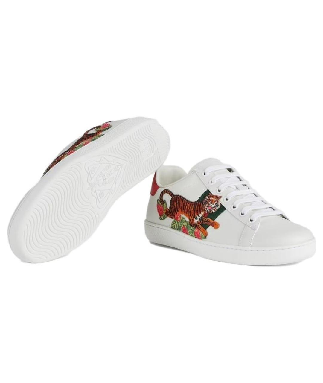 GUCCI Мульти кожаные кеды, фото 6