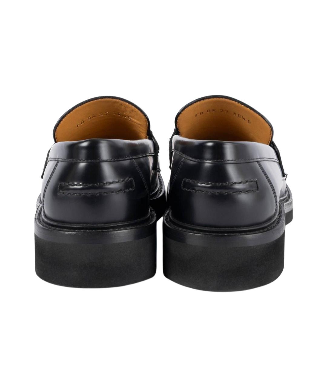 CHRISTIAN DIOR Черные кожаные лоферы, фото 5