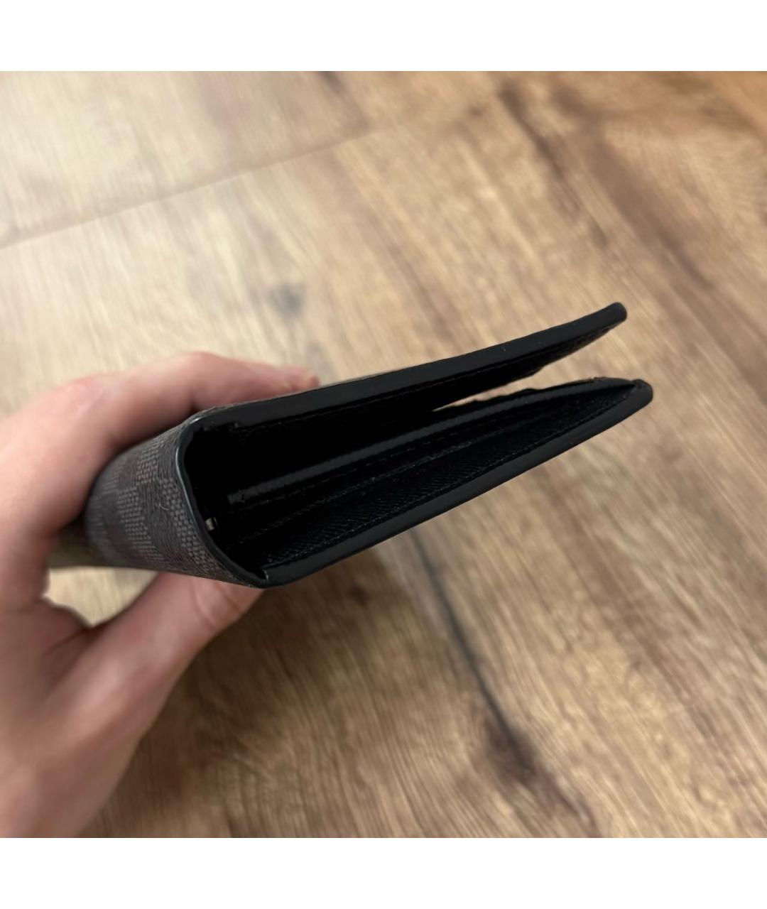 LOUIS VUITTON Антрацитовый кошелек, фото 8