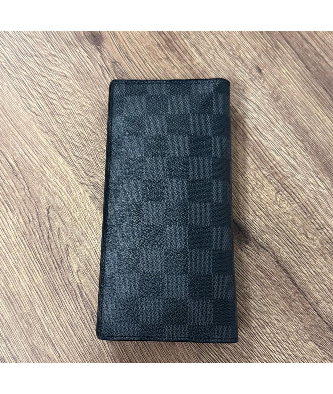 LOUIS VUITTON Антрацитовый кошелек, фото 3