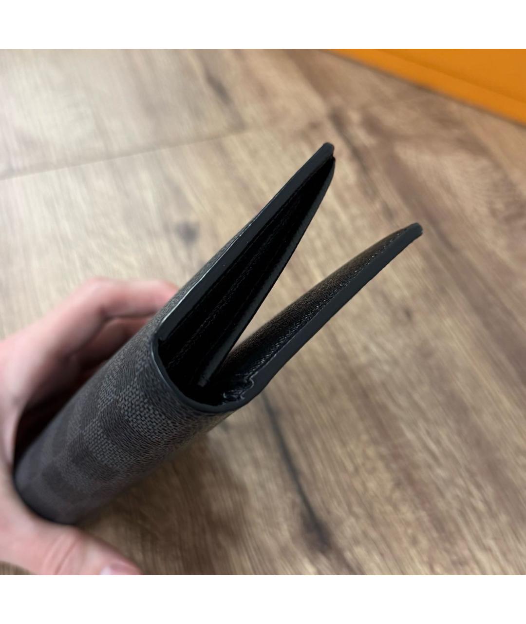 LOUIS VUITTON Антрацитовый кошелек, фото 7