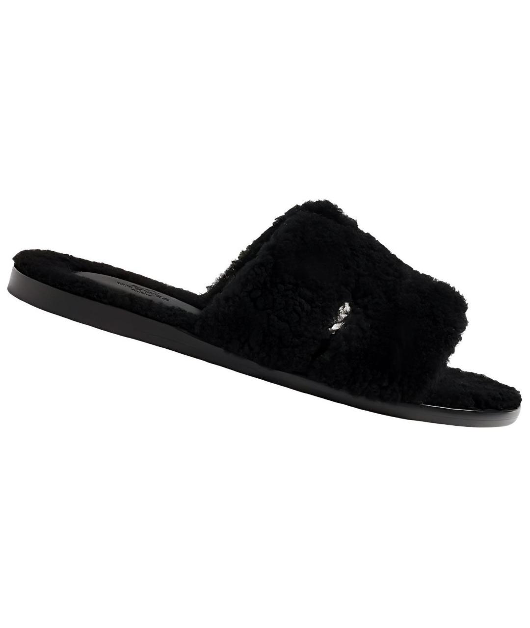 HERMES Черные сандалии, фото 2