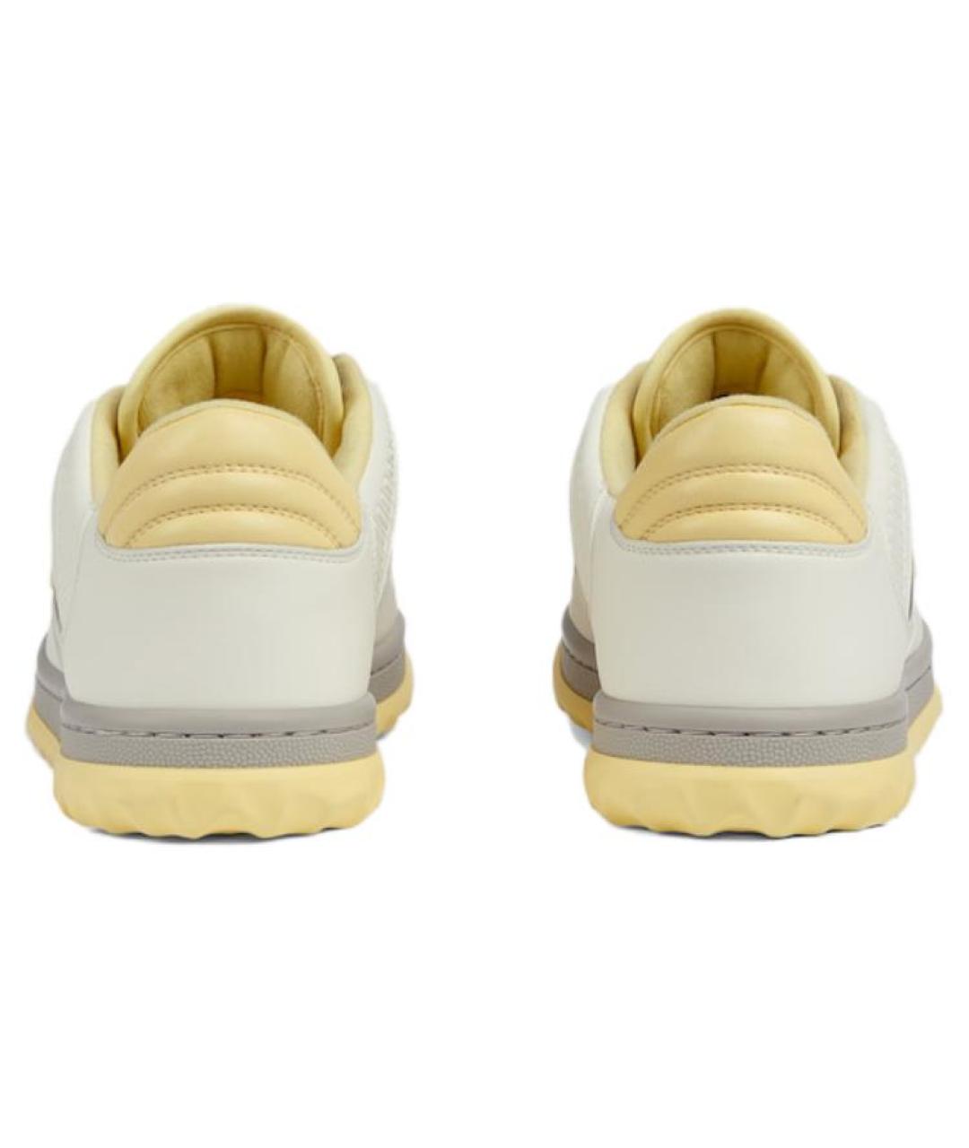 GUCCI Бежевые кожаные кроссовки, фото 5