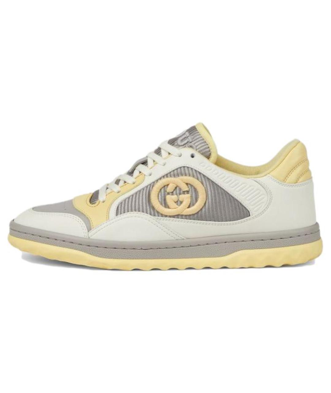 GUCCI Бежевые кожаные кроссовки, фото 2