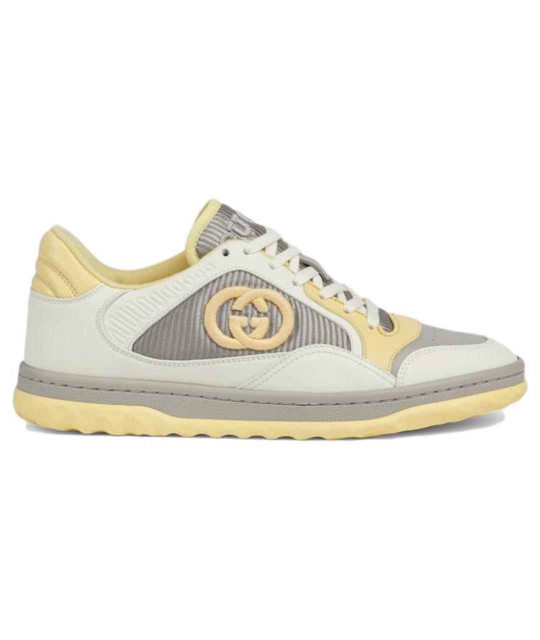 GUCCI Бежевые кожаные кроссовки, фото 1