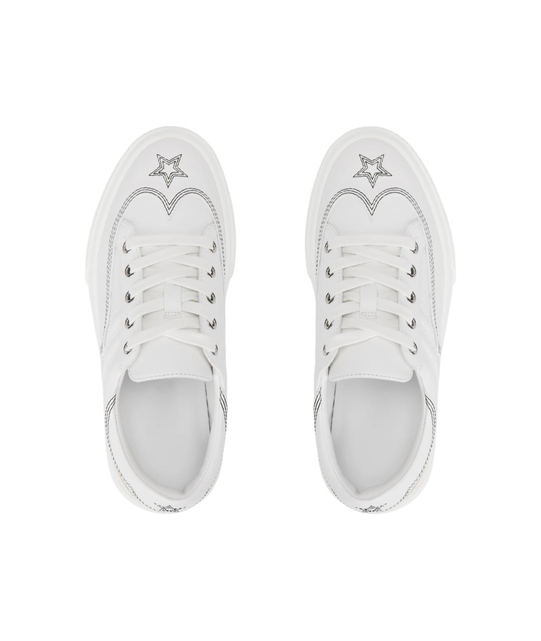 HERMES Белые кожаные кроссовки, фото 3