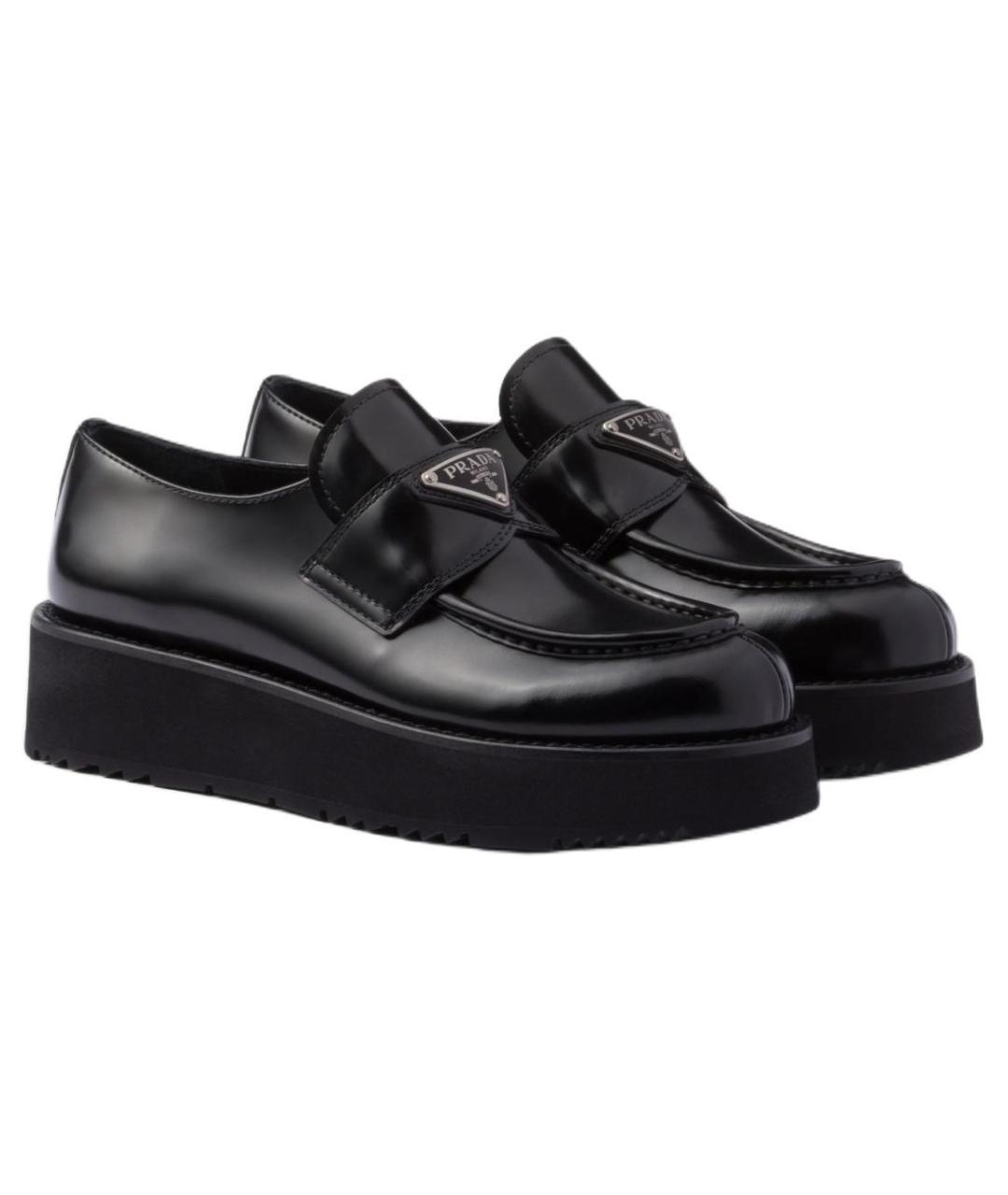 PRADA Черные кожаные лоферы, фото 3