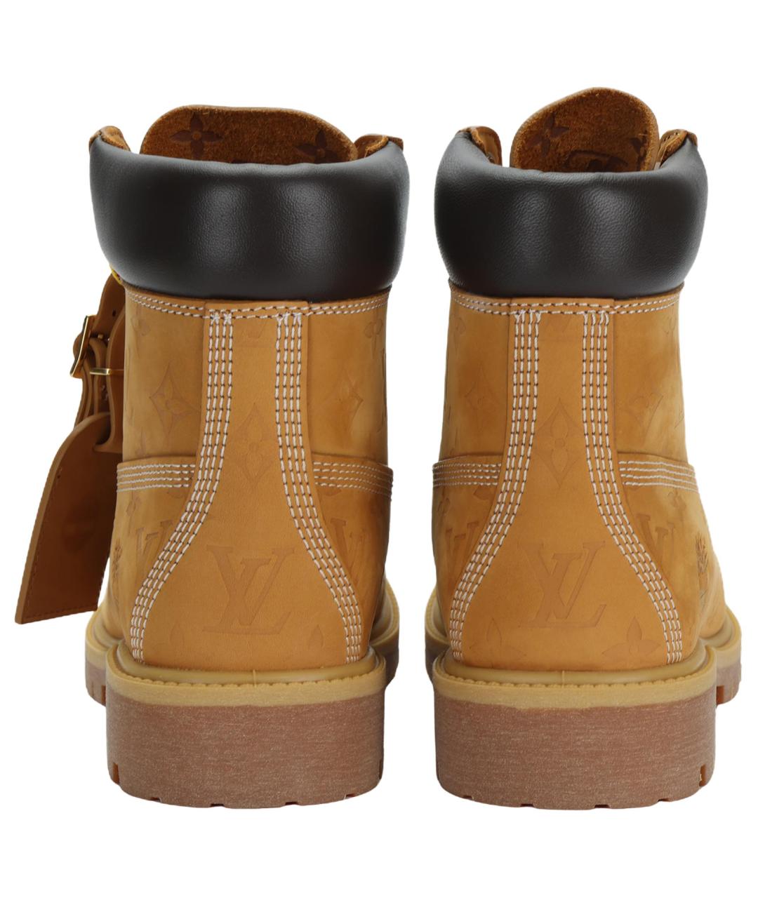 LOUIS VUITTON Коричневые кожаные ботинки, фото 4