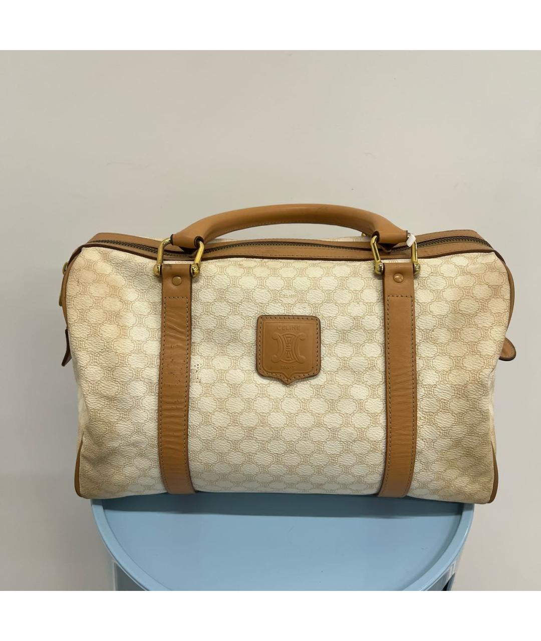 CELINE Бежевая сумка с короткими ручками, фото 9