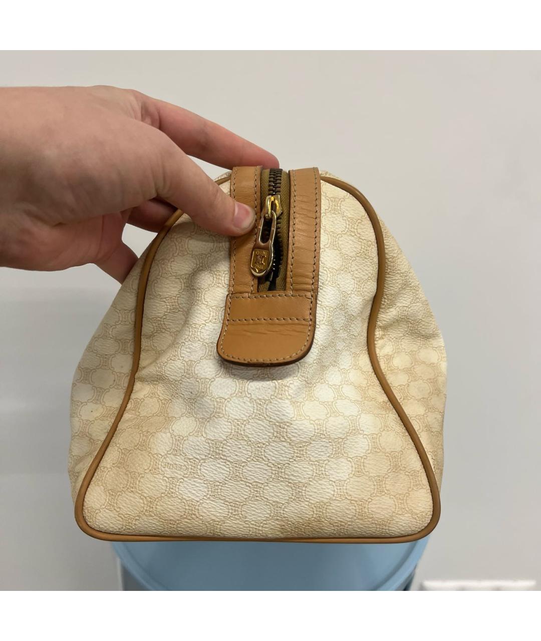 CELINE Бежевая сумка с короткими ручками, фото 4