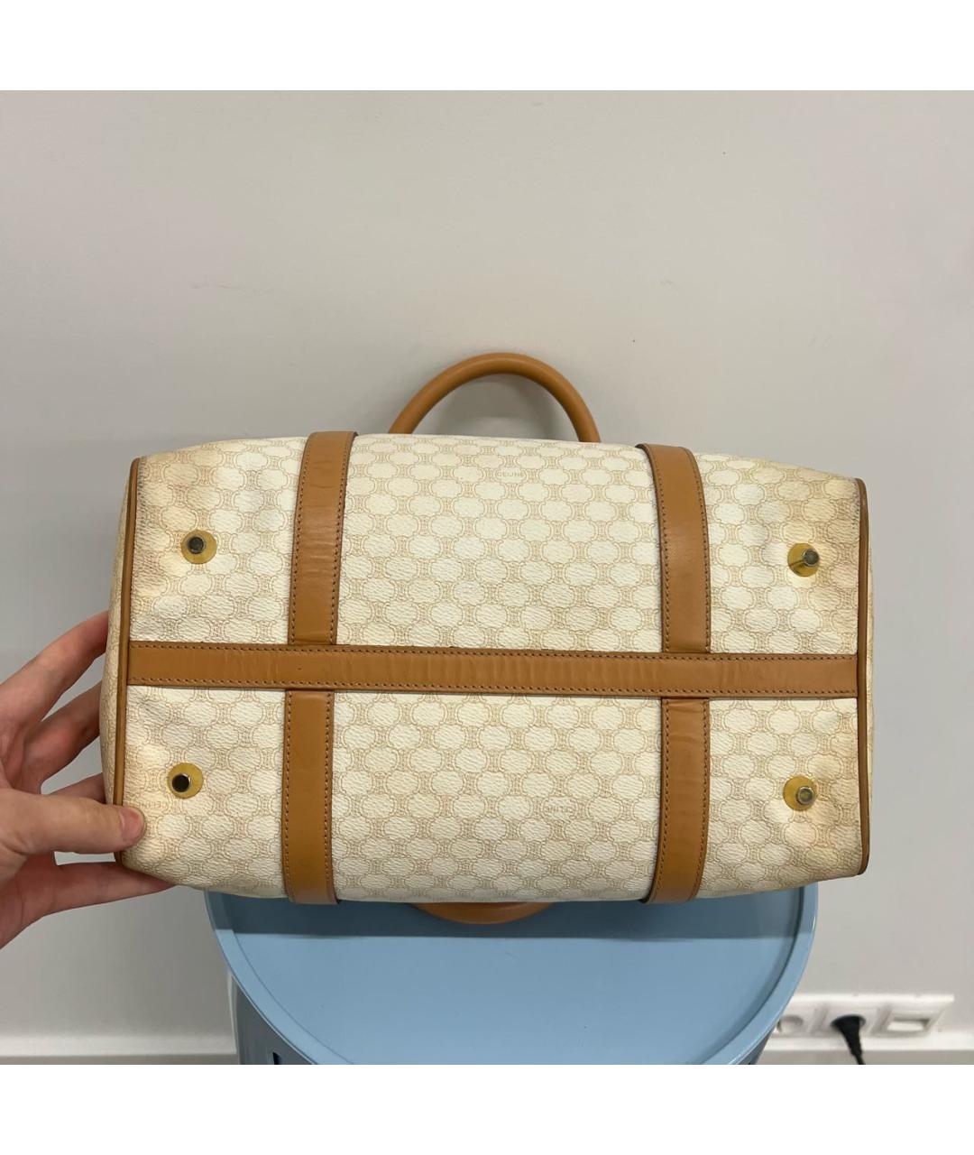 CELINE Бежевая сумка с короткими ручками, фото 5