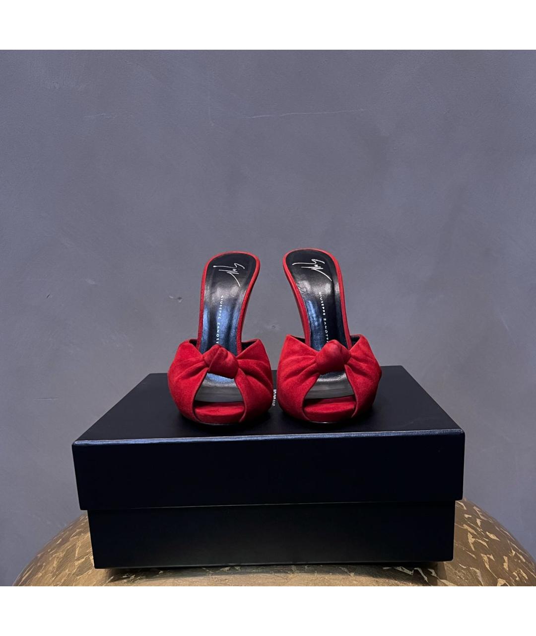GIUSEPPE ZANOTTI DESIGN Красные замшевые мюли, фото 2