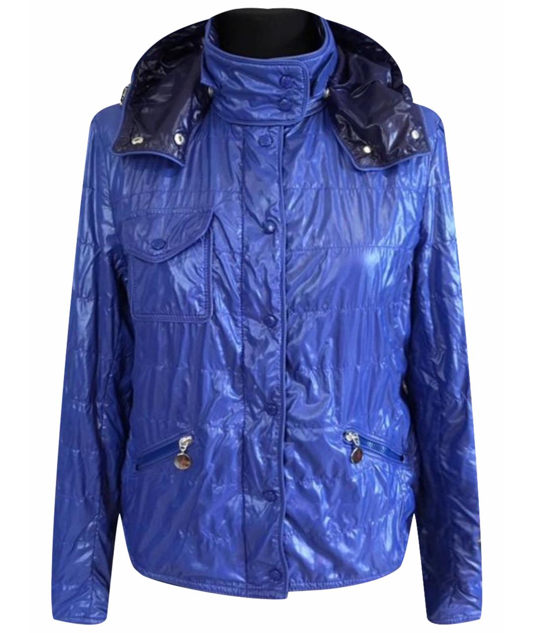 MONCLER Синяя полиэстеровая куртка, фото 1