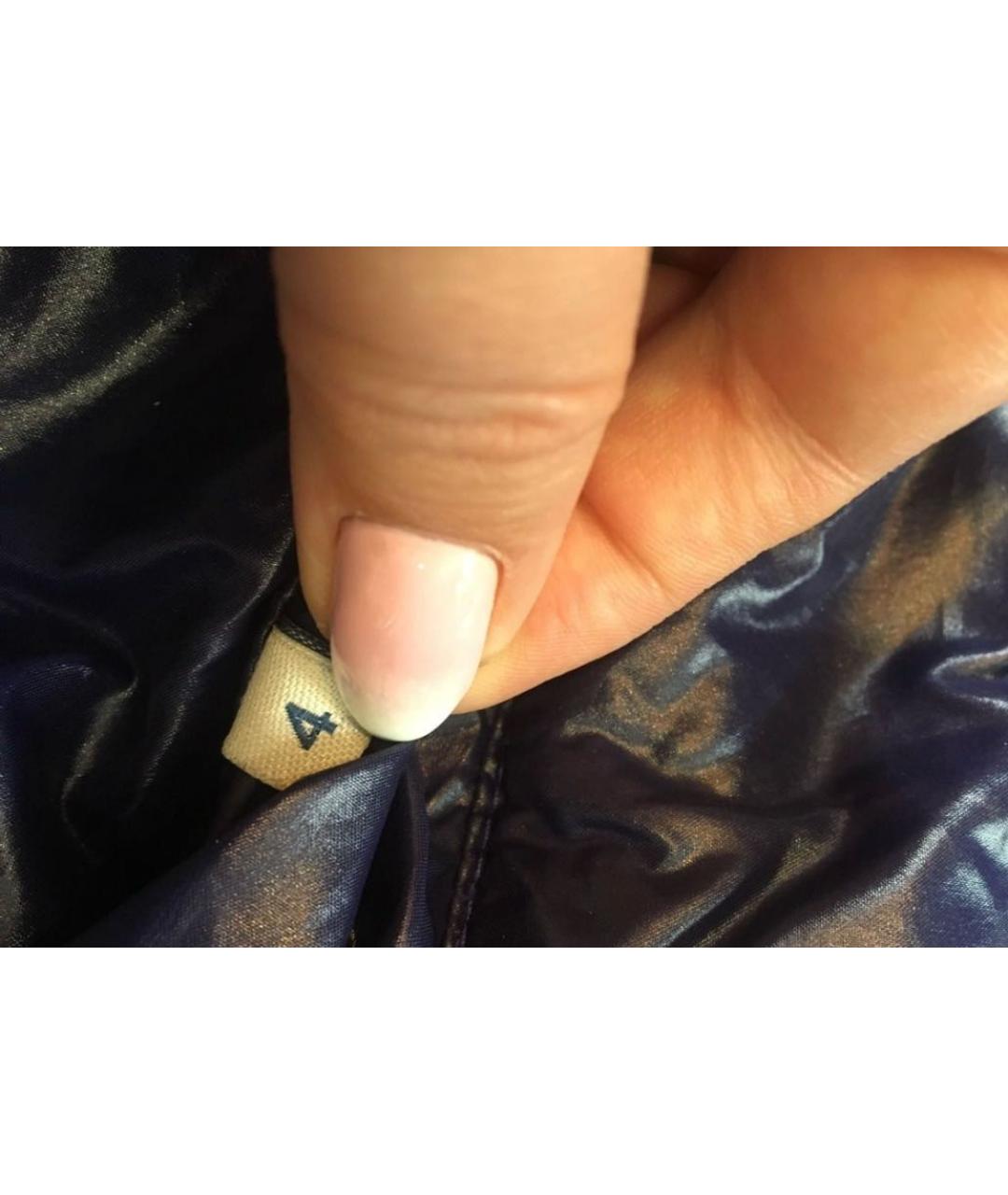 MONCLER Синяя полиэстеровая куртка, фото 8