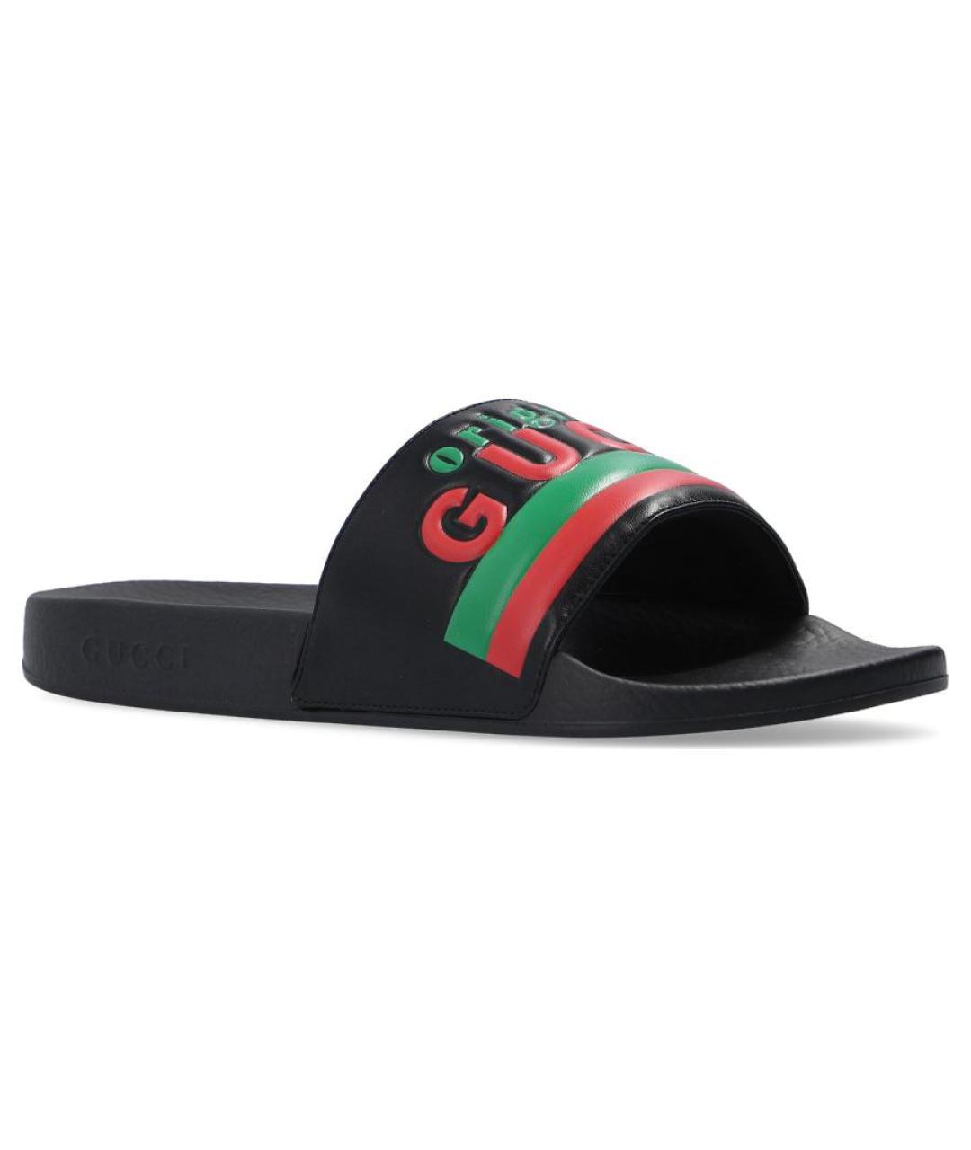 GUCCI Черные шлепанцы, фото 3