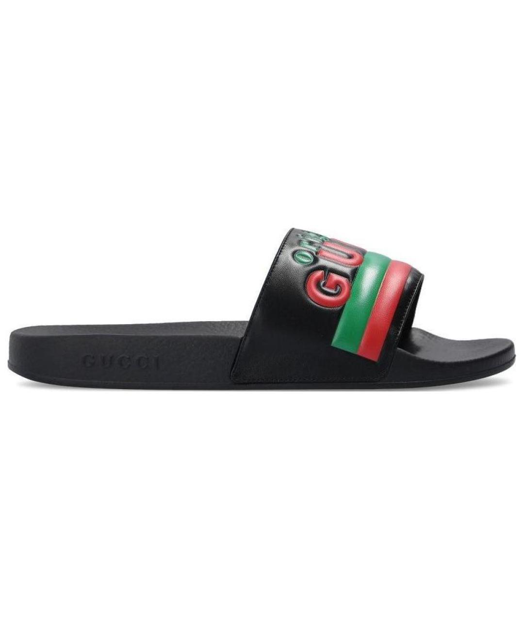 GUCCI Черные шлепанцы, фото 1