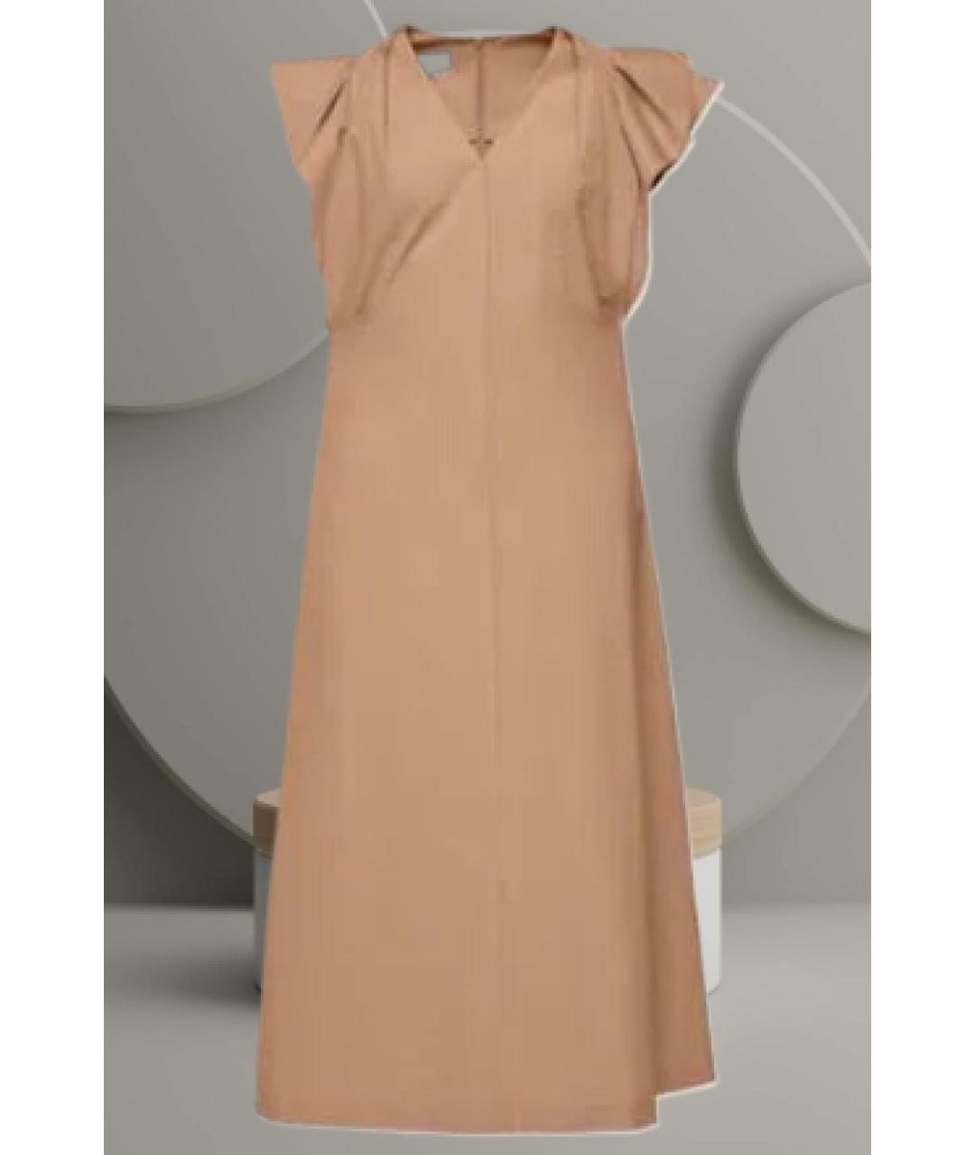 ESCADA Бежевое хлопко-эластановое повседневное платье, фото 2
