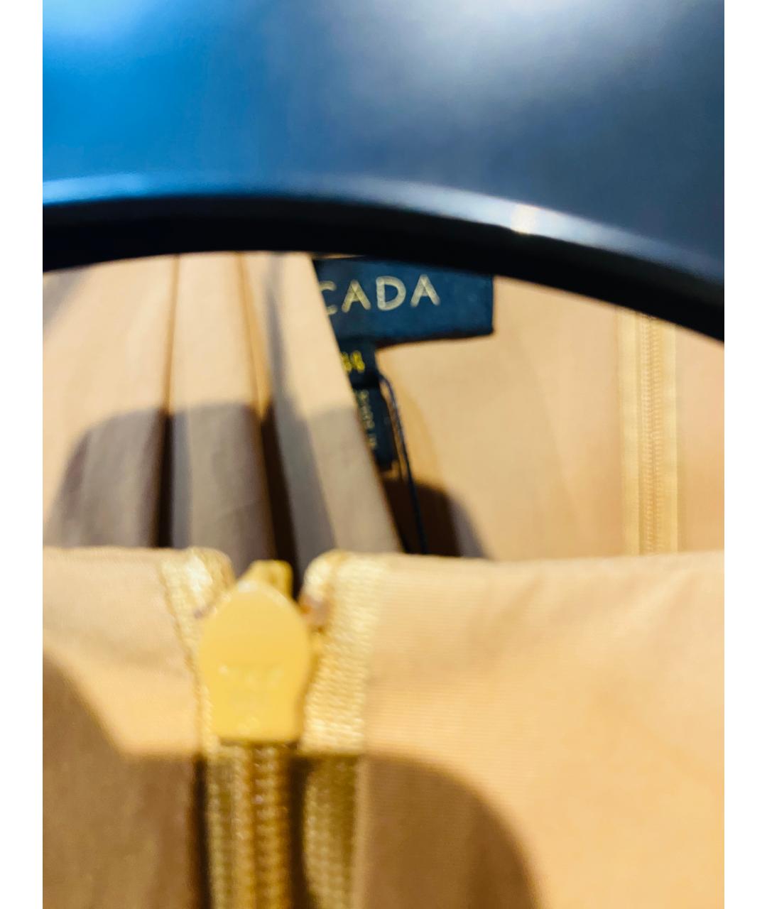 ESCADA Бежевое хлопко-эластановое повседневное платье, фото 5