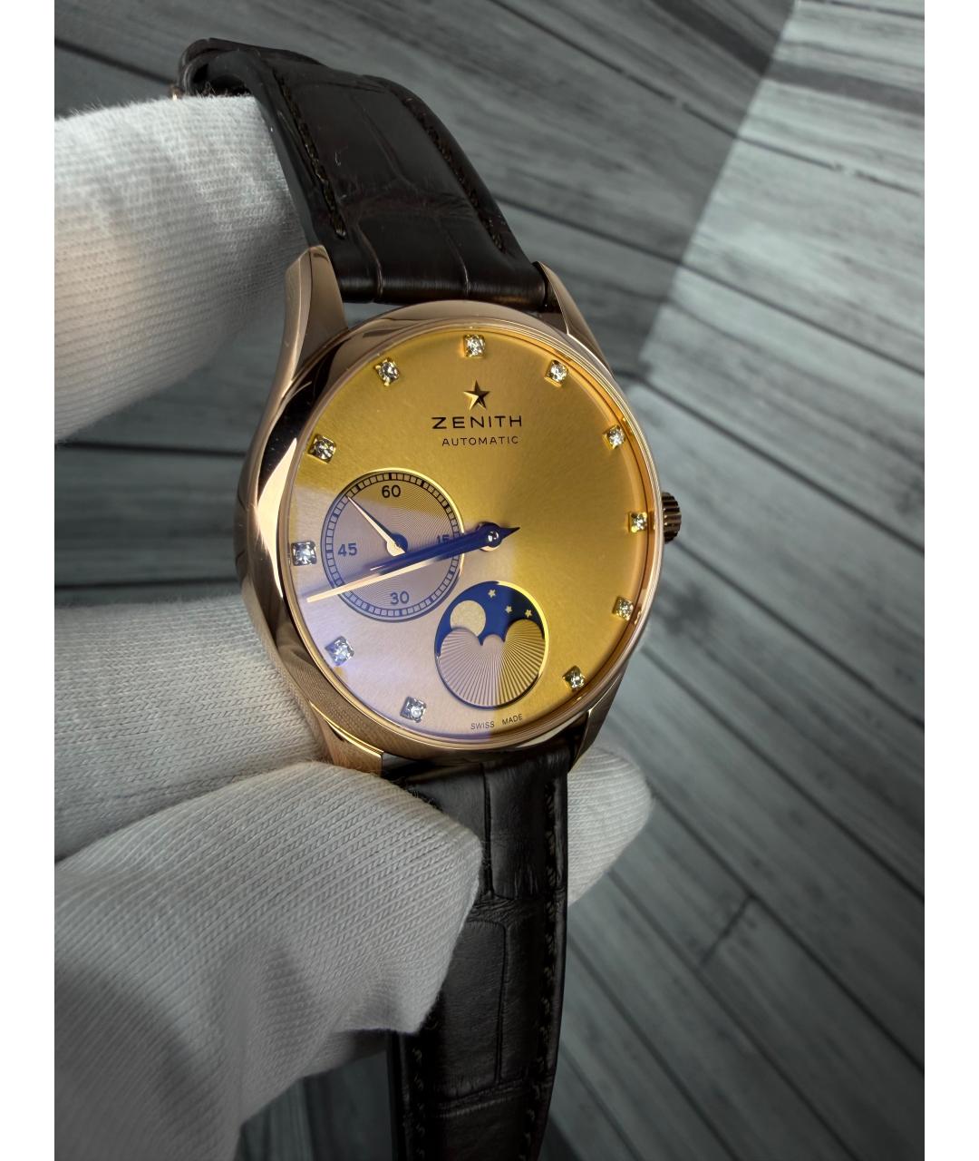 ZENITH Золотые часы из розового золота, фото 5