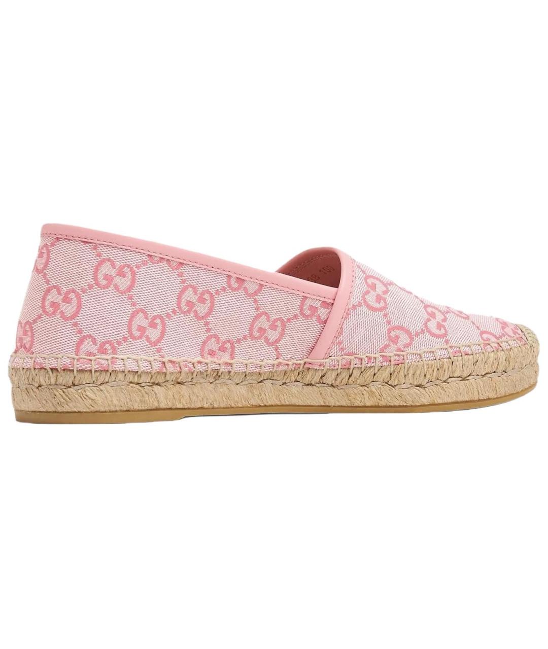 GUCCI Розовые текстильные эспадрильи, фото 4