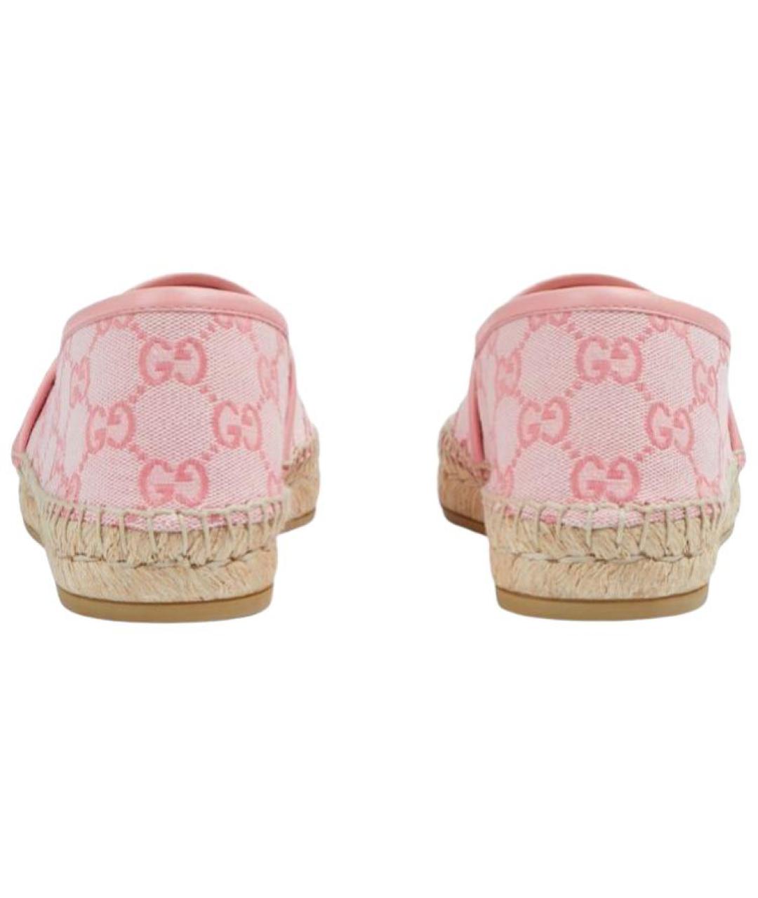 GUCCI Розовые текстильные эспадрильи, фото 5