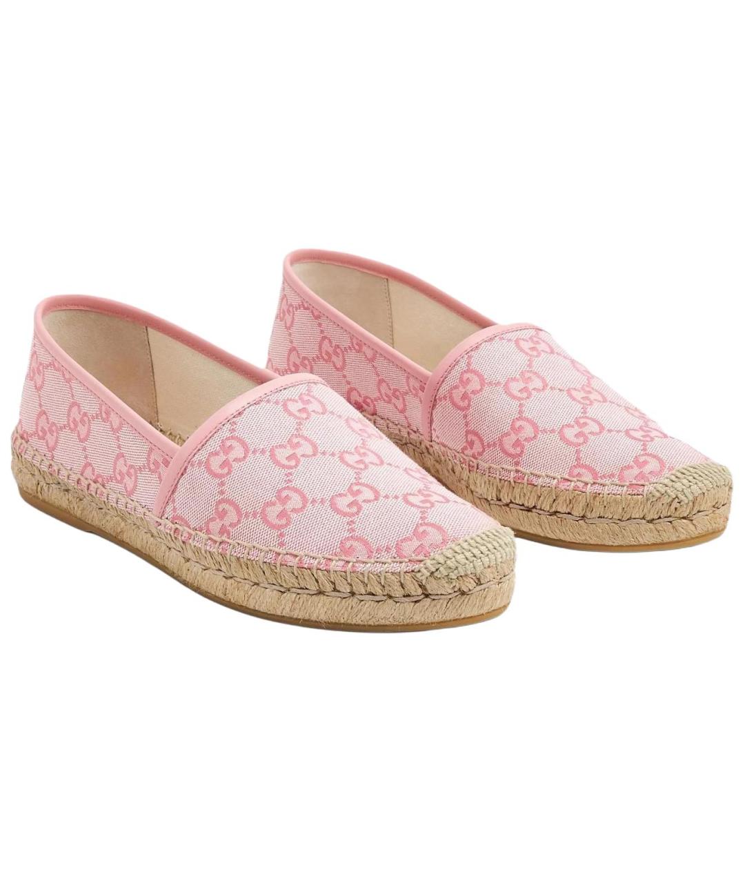 GUCCI Розовые текстильные эспадрильи, фото 3