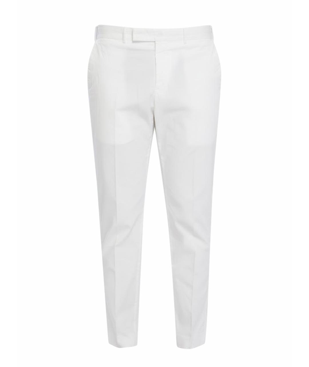 PT TORINO Белые хлопковые повседневные брюки, фото 1
