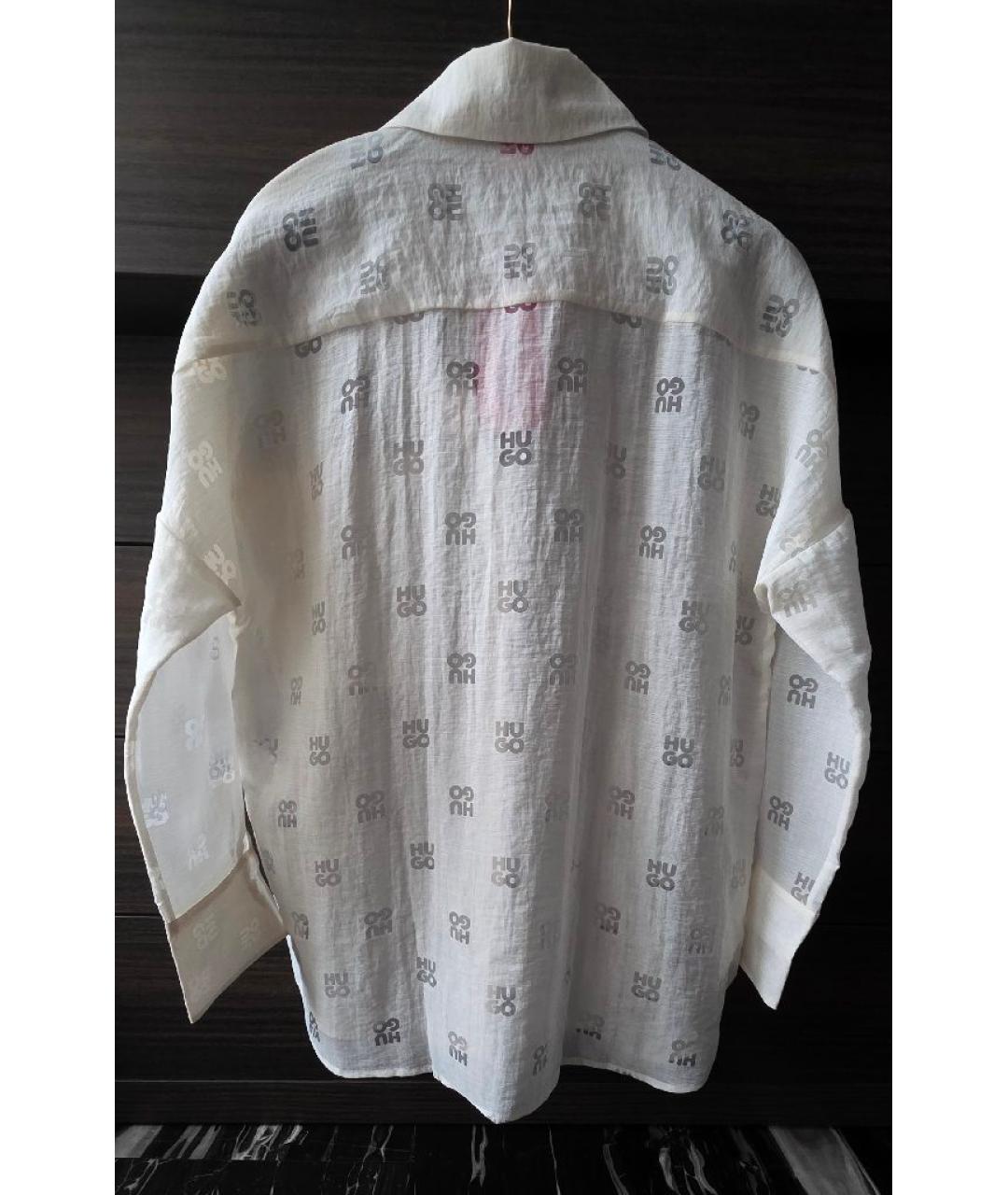 HUGO Белая вискозная рубашка, фото 2