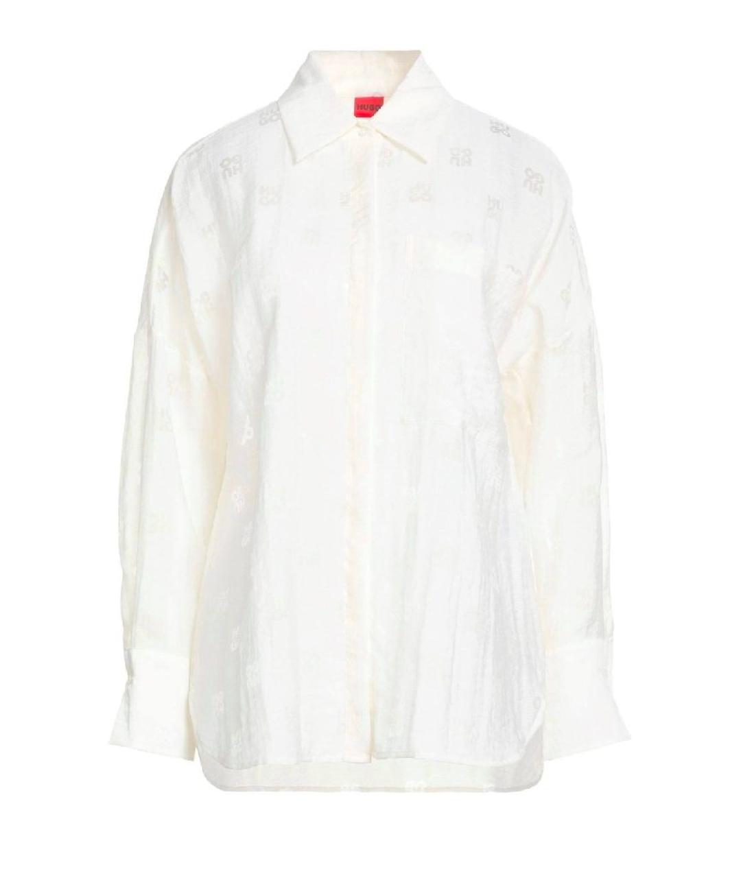 HUGO Белая вискозная рубашка, фото 1