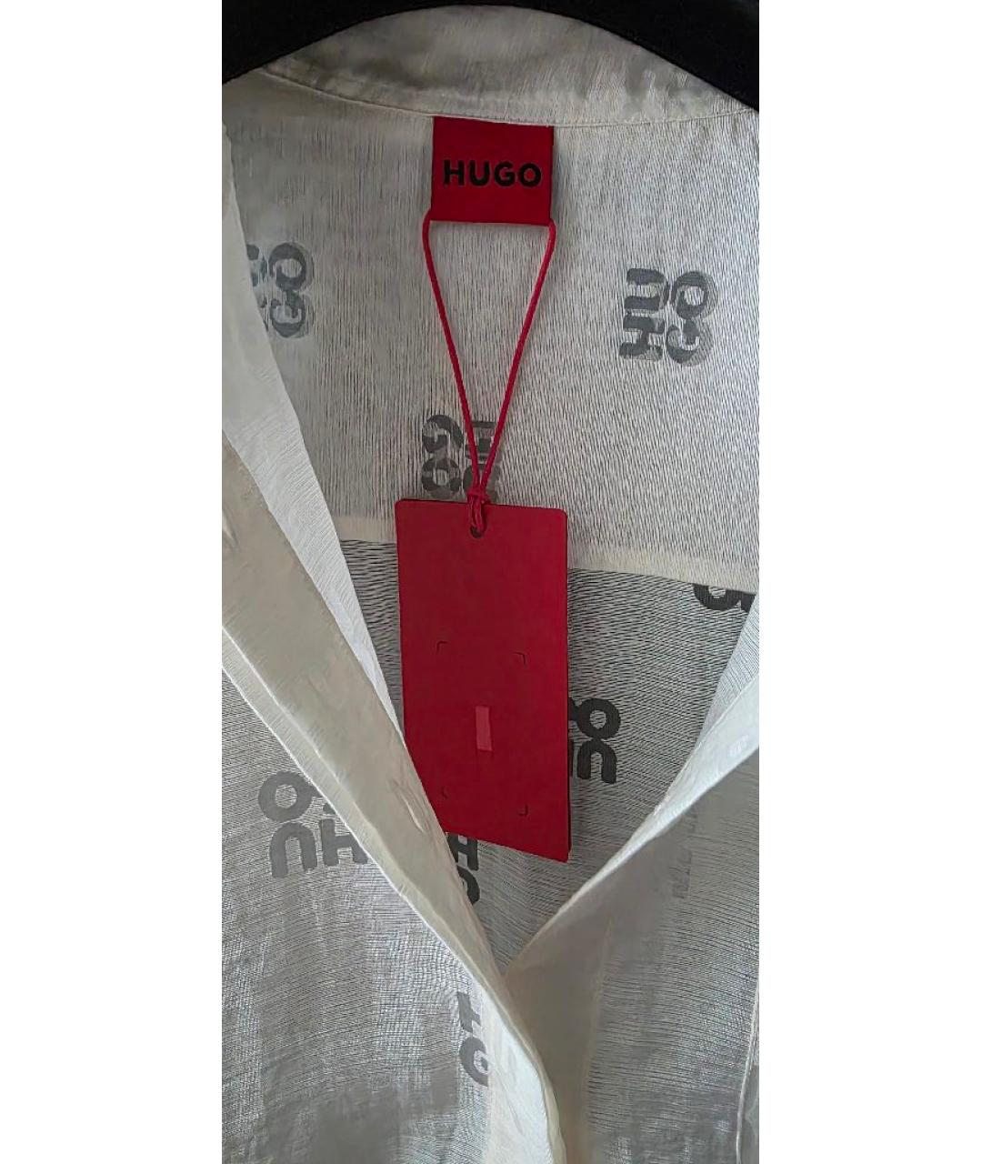 HUGO Белая вискозная рубашка, фото 3