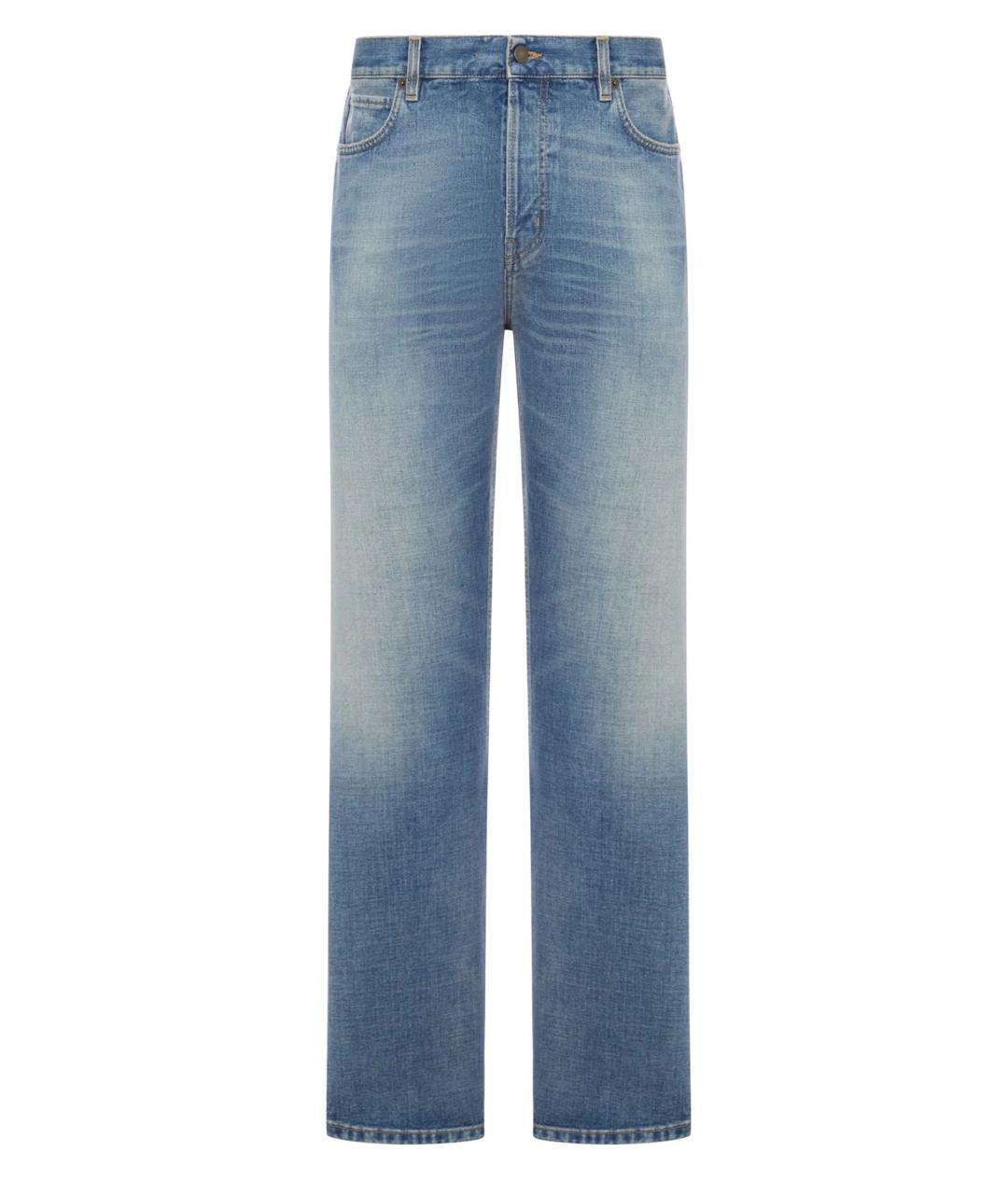 HAIKURE Синие хлопковые прямые джинсы, фото 1