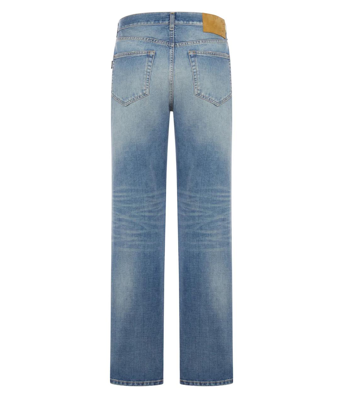 HAIKURE Синие хлопковые прямые джинсы, фото 2