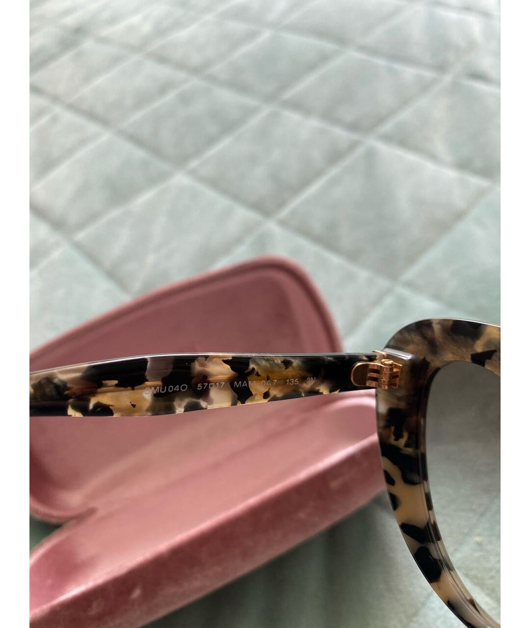 MIU MIU Коричневые пластиковые солнцезащитные очки, фото 5