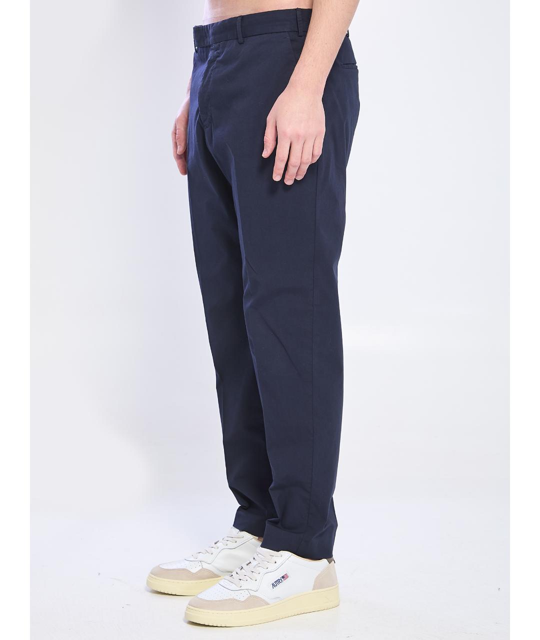 PT TORINO Синие хлопковые повседневные брюки, фото 2