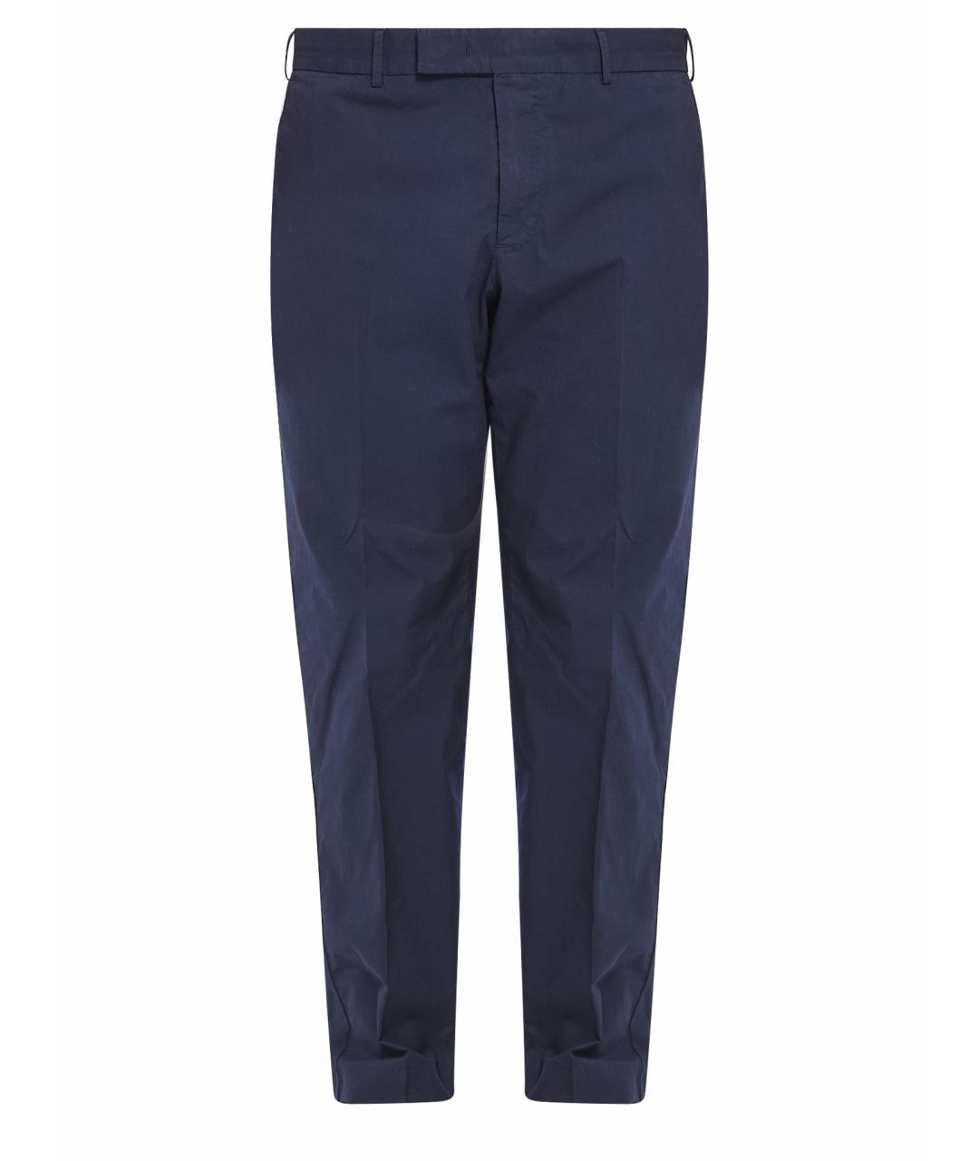 PT TORINO Синие хлопковые повседневные брюки, фото 1