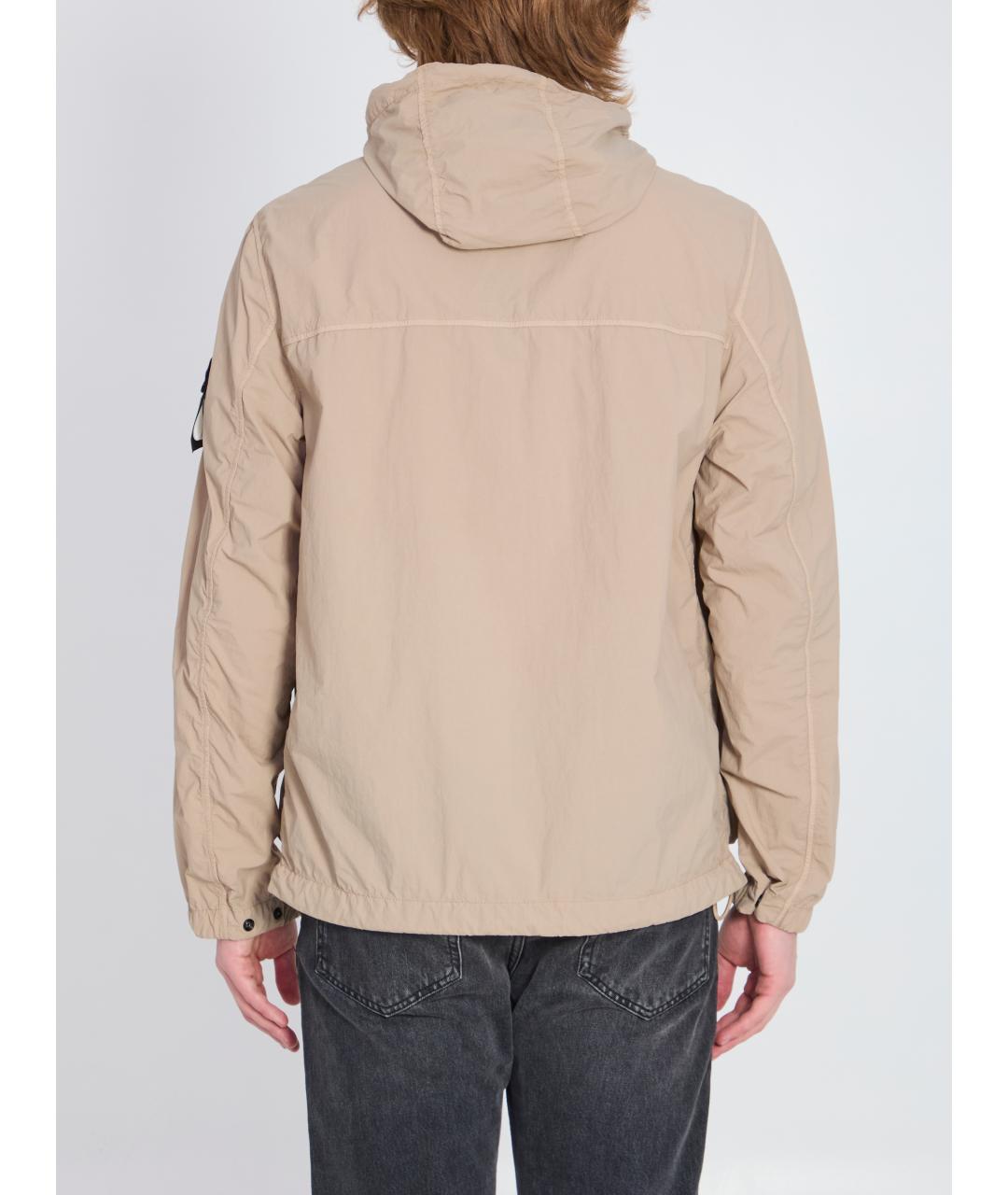 STONE ISLAND Бежевая полиамидовая куртка, фото 4