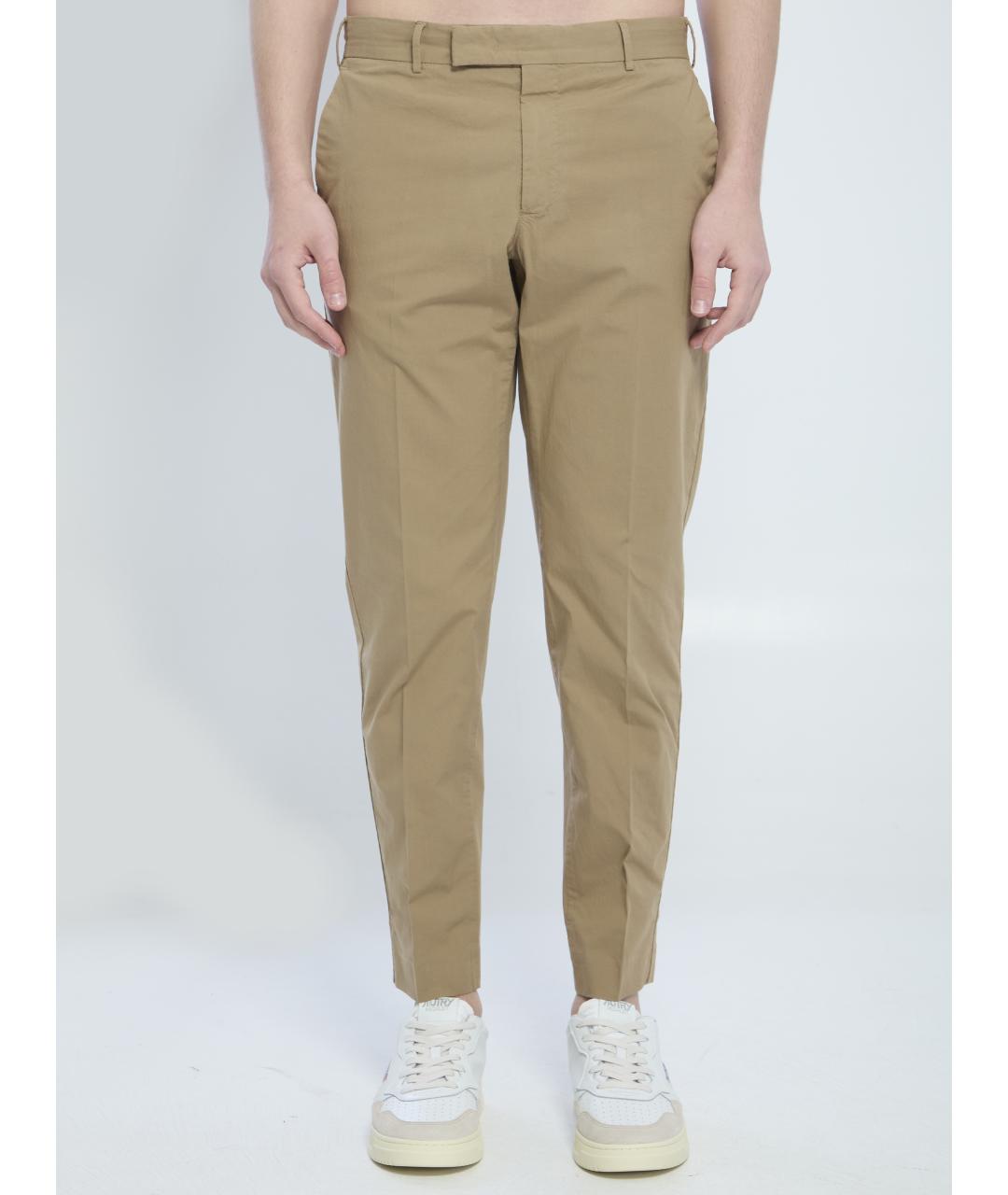 PT TORINO Коричневые хлопковые повседневные брюки, фото 5