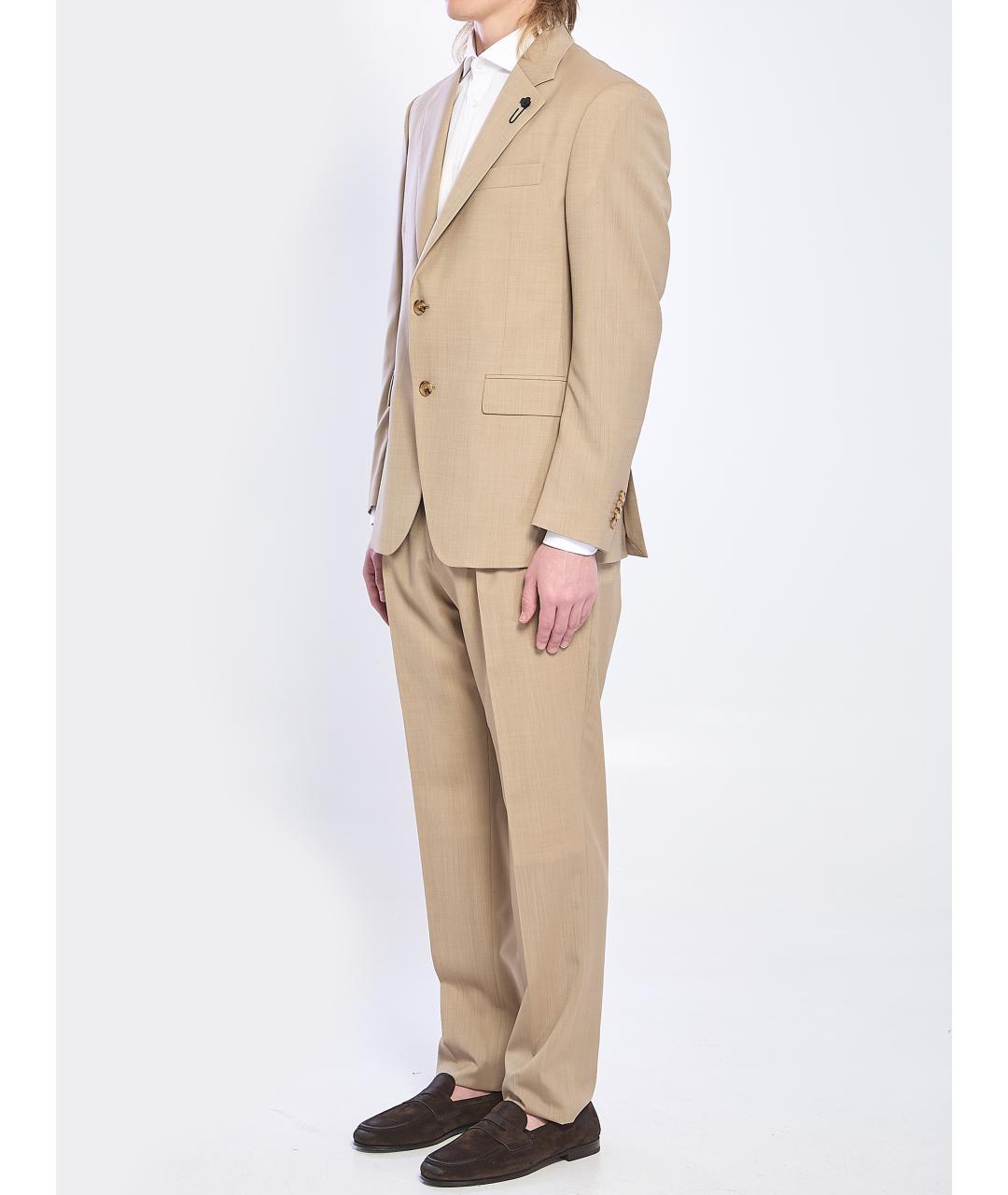 LARDINI Бежевый классический костюм, фото 3
