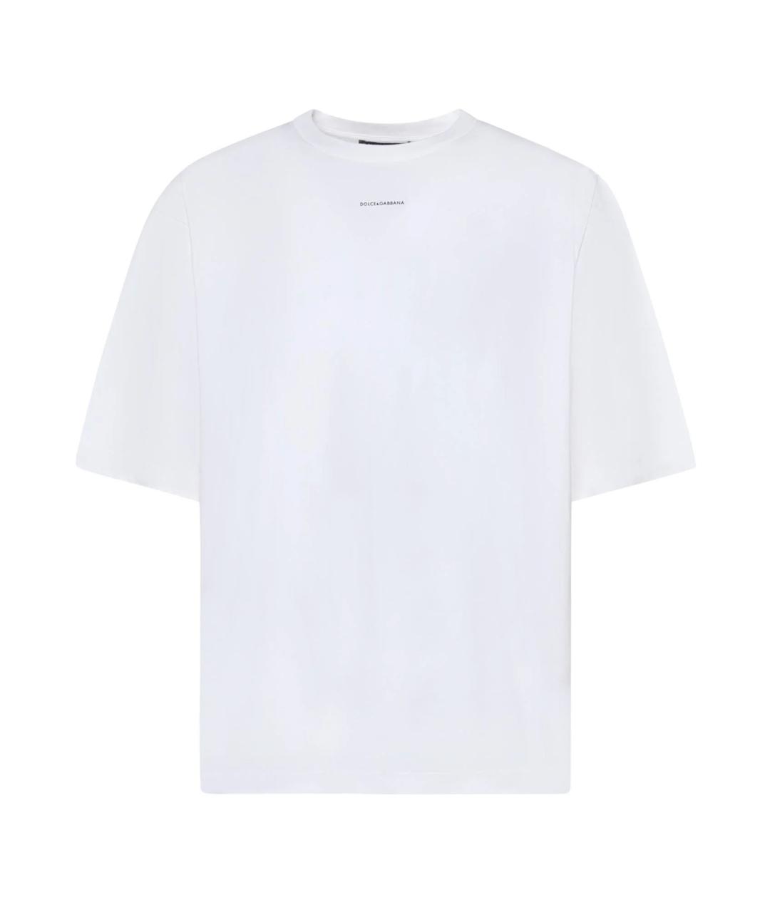 DOLCE&GABBANA Белая хлопковая футболка, фото 1