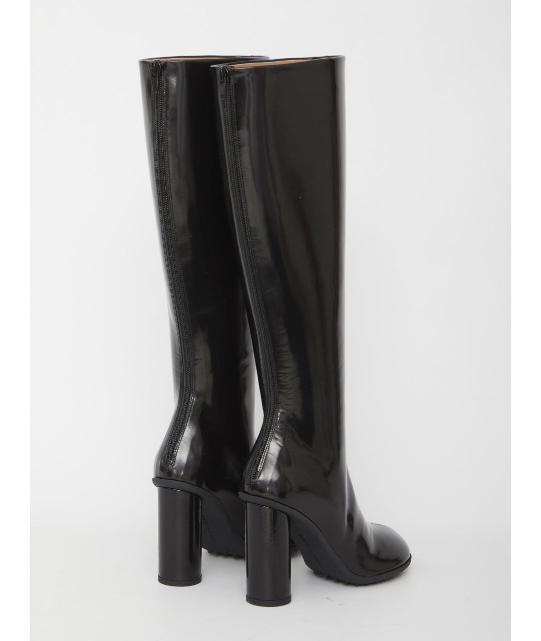 BOTTEGA VENETA Черные кожаные сапоги, фото 4