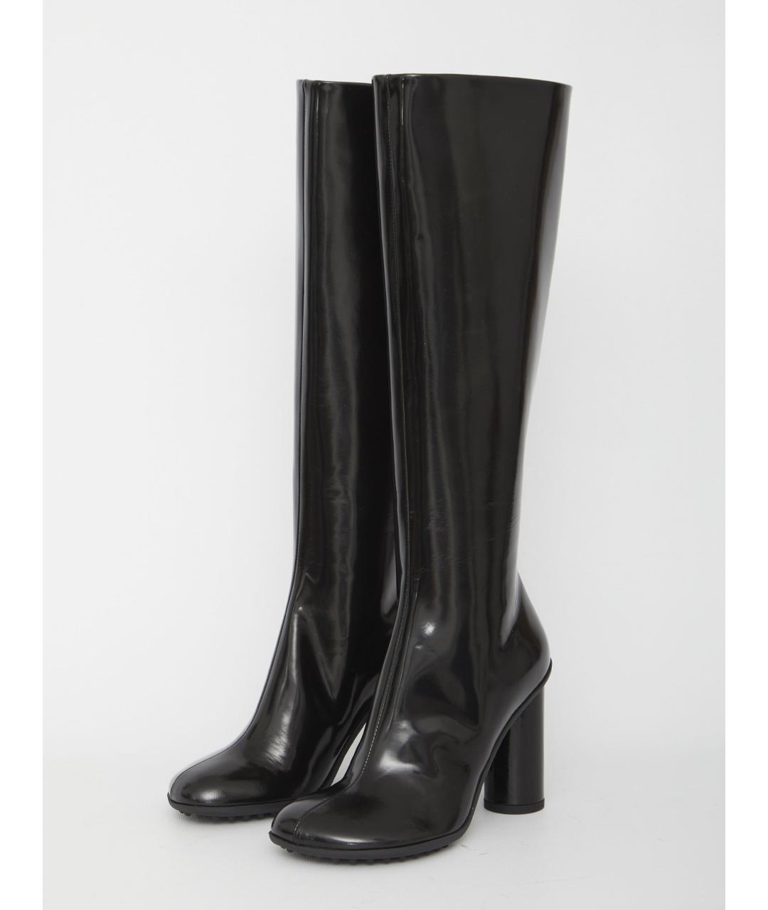 BOTTEGA VENETA Черные кожаные сапоги, фото 3