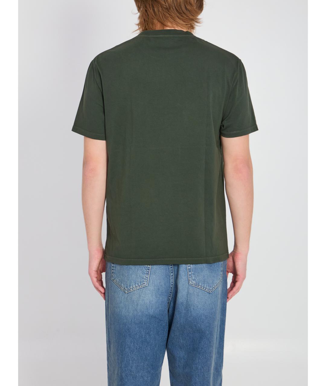 LOEWE Зеленая хлопковая футболка, фото 5