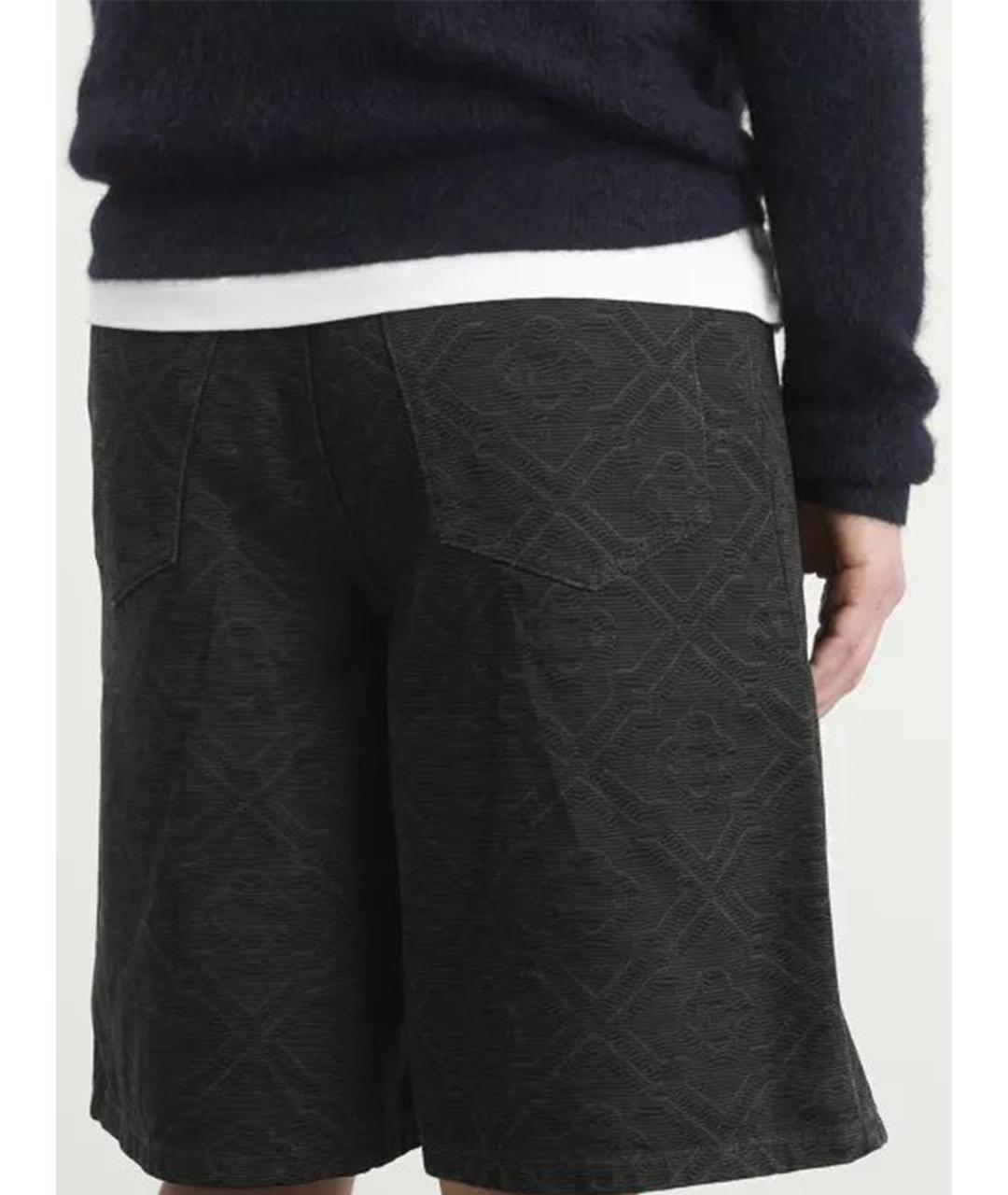 CASABLANCA Черные хлопковые шорты, фото 3