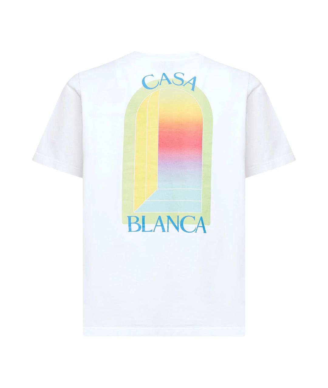 CASABLANCA Белая хлопковая футболка, фото 2